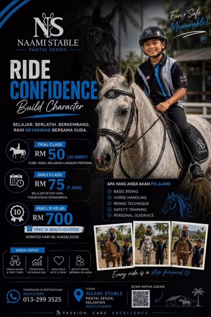 Poster kelas berkuda Ride Confidence